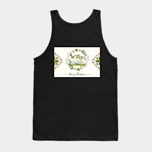 Mouse Merry Christmas card . Tank Top